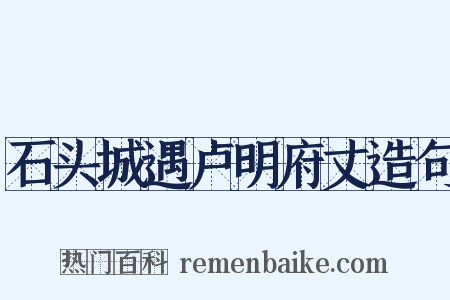 石头城遇卢明府丈造句是什么意思的图片